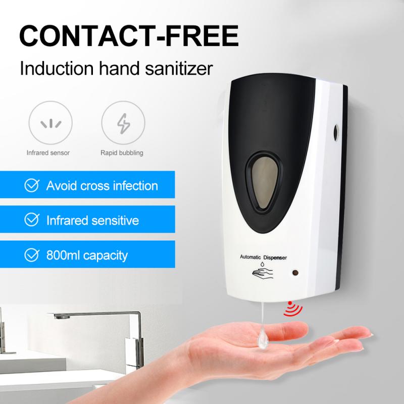 800ml Touchless Automatic Soap Dispenser Sensor Liquid Hand Disinfection Washing Cleaning Device for Kitchen Bathroom