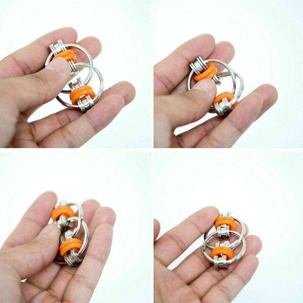 Kawaii Decompression Chain Vent Toy Anti Stress Adult Fidget Bicycle Toys Chain Keychain For Adult Stress Relief Kids