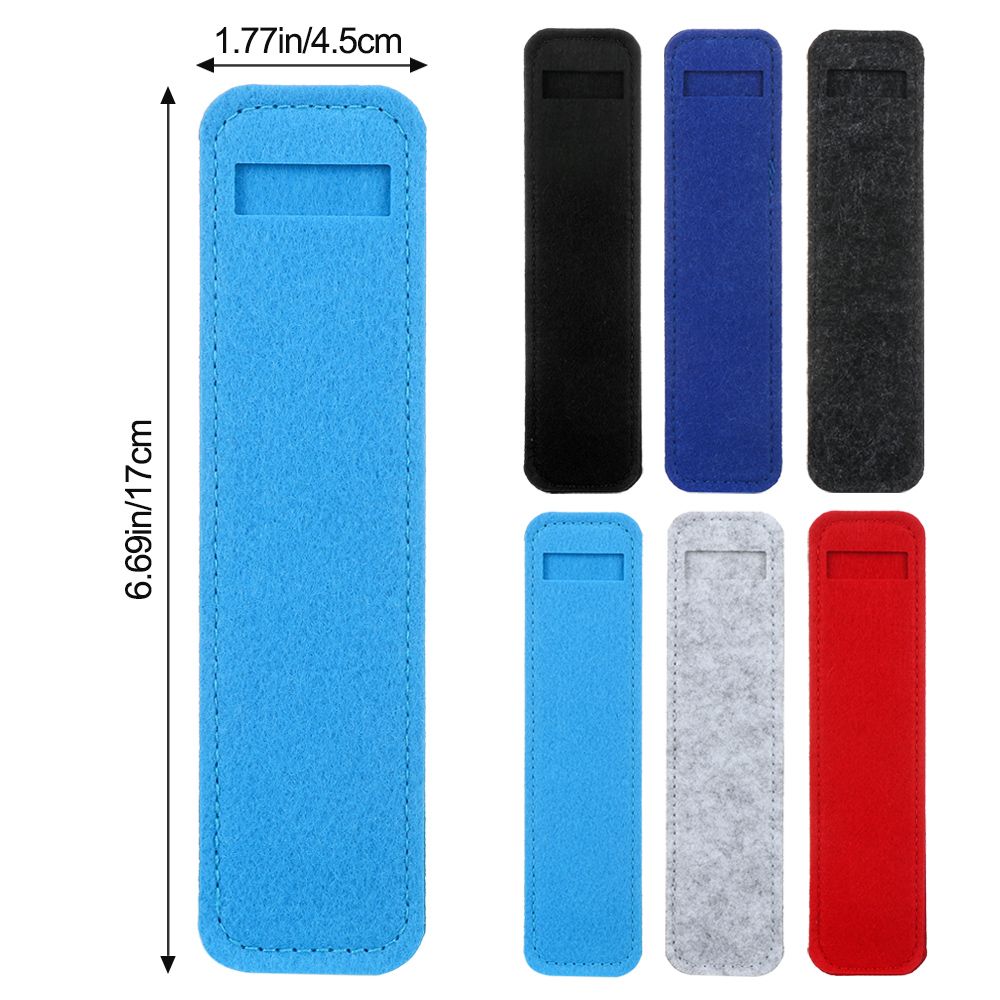 Pure Color Felt Pen Pouch Holder Single Hole Roller Ballpoint Fountain Pens Pencil Case Pen Bags School Office Stationery