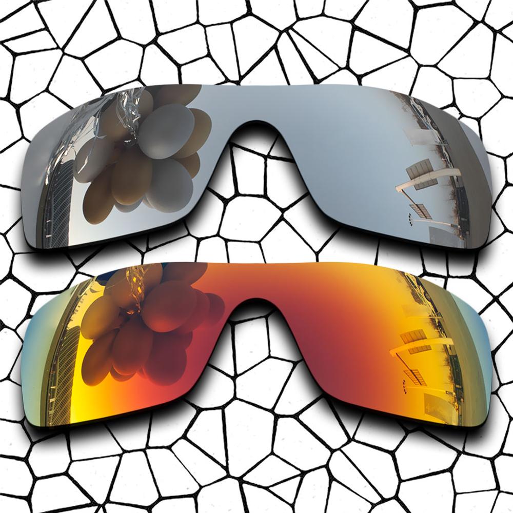 Polarized Sunglasses Replacement Lenses for-TURBINE ROTOR 009307 Frame - Multiple Options: Silver-Fire Red