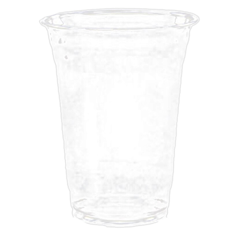 Copa de plástico transparente con cubierta de ranura de paja, taza de plástico desechable transparente de cristal PET con tapa, 16 Oz