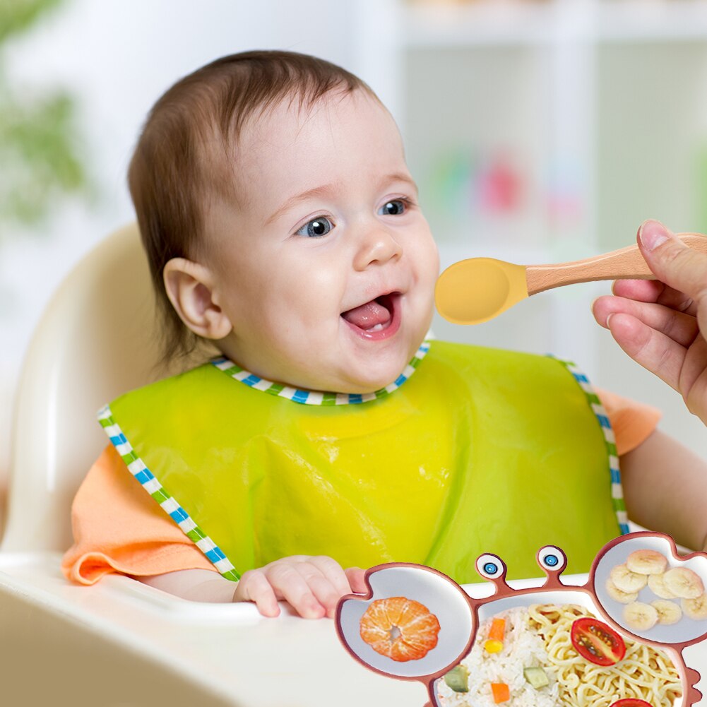 Baby Kommen Borden Babyvoeding Siliconen Zuig Feeding Servies Antislip Baby Gerechten Krab Voedsel Voeden Kom Voor kids