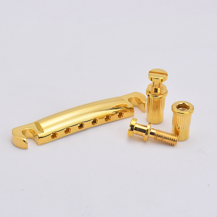1 Set Zwart/Gold Tune-O-Matic Elektrische Gitaar Brug En Staartstuk Voor Lp Sg 6 String gitaren Elektrische Gitaren: Paars
