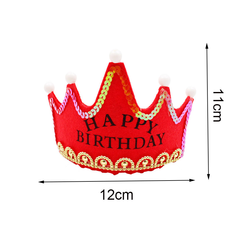 LED King Princess Prince Happy Birthday Paper Crown Hats Baby Shower Boy Girl Birthday Party Xmas Decorations Supplies Kids