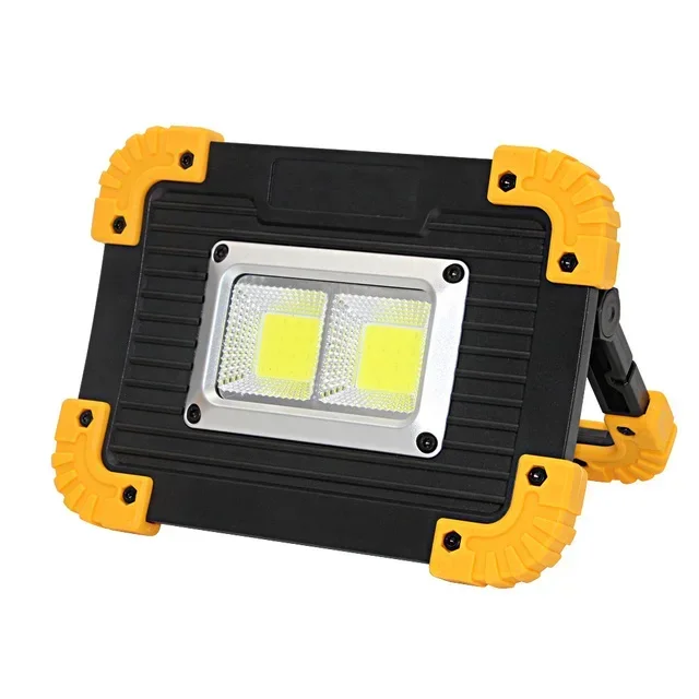 380W Powerful Spotlight Portable Work Lights LED Rechargeable Waterproof Outdoor Power Bank Lantern for Search Camping by 18650: green / Beige