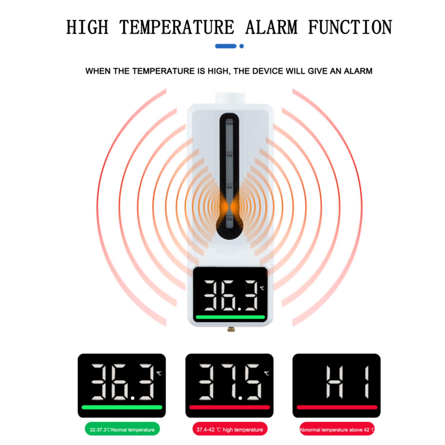 Q7MAX Automatic Liquid Soap Dispenser Smart Sensor Digital Non-Contact Infrared Thermometer Hands Washing Free Sanitizer Machine