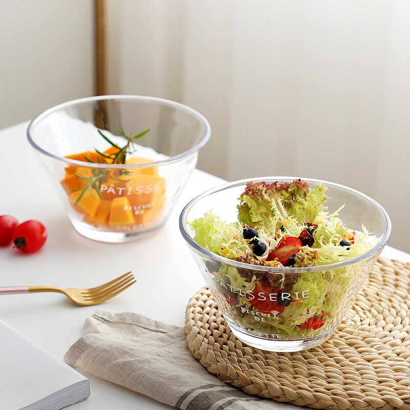 6 Inch Salade Bowl-700ml Transparante Glazen Kom-Fruit Salade Schotel-Dessert Kom-Ontbijt Cup-Masker Container