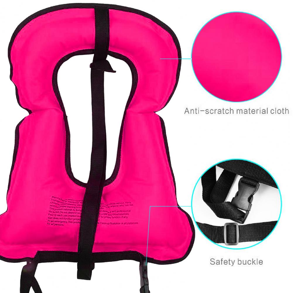 Adult Portable Outdoor Indoor Swimming Snorkeling Buoyancy Vest Inflatable Safety Life Jacket With Quick Safety Lock