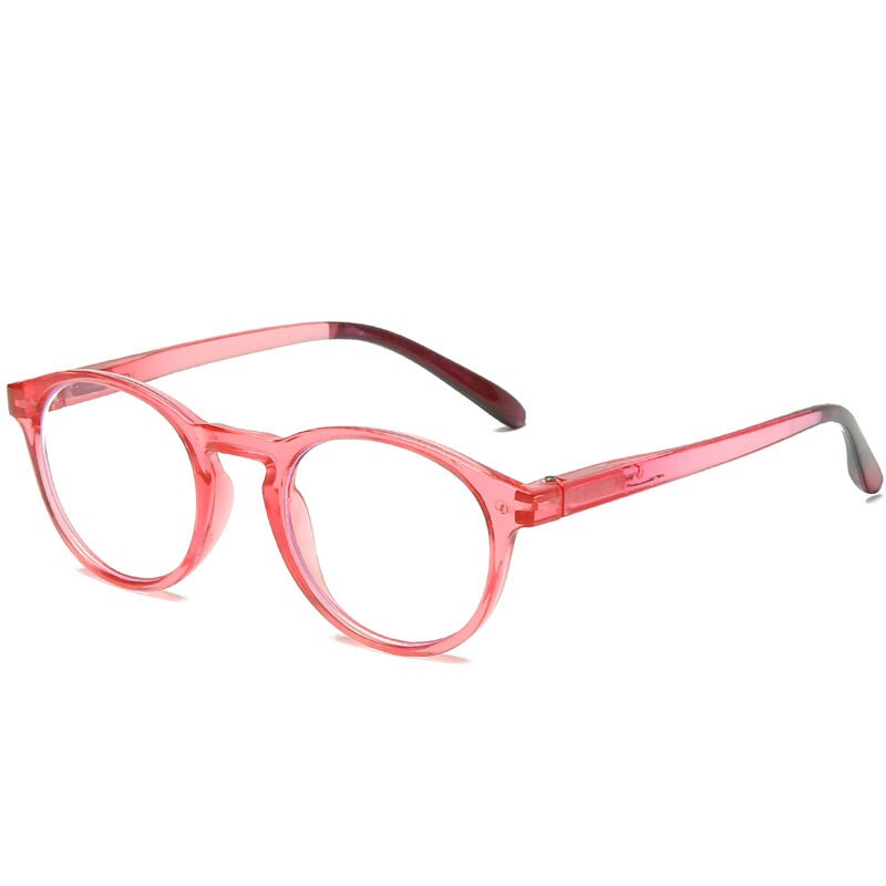 Pyöreät heijastamattomat lasten lasit lapsille pojat tytöt optiset kehykset silmälasit tietokoneelle kirkkaat heijastamattomat lasit: Tyyli 2 vaaleanpunainen