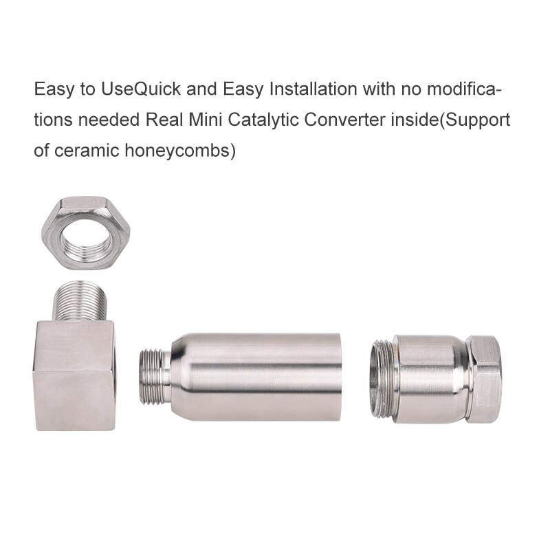 SPEEDWOW Universal M18X1.5 O2 Oxygen Sensor Angled Extender Spacer 90 Degree Oxygen Sensor Bung Car Parts