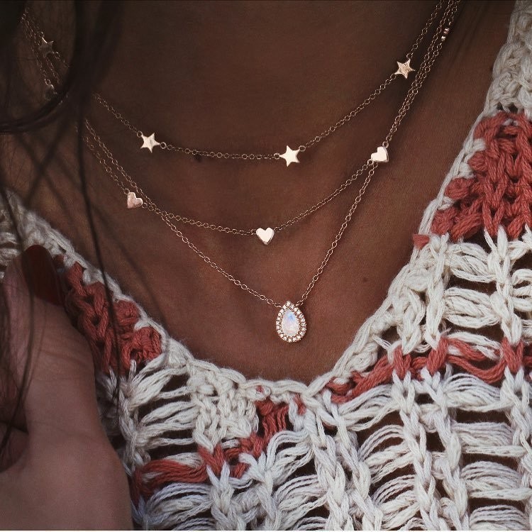 Star Multi-layer Women Necklaces Classic Chain Pendant Necklace For Women Jewelry