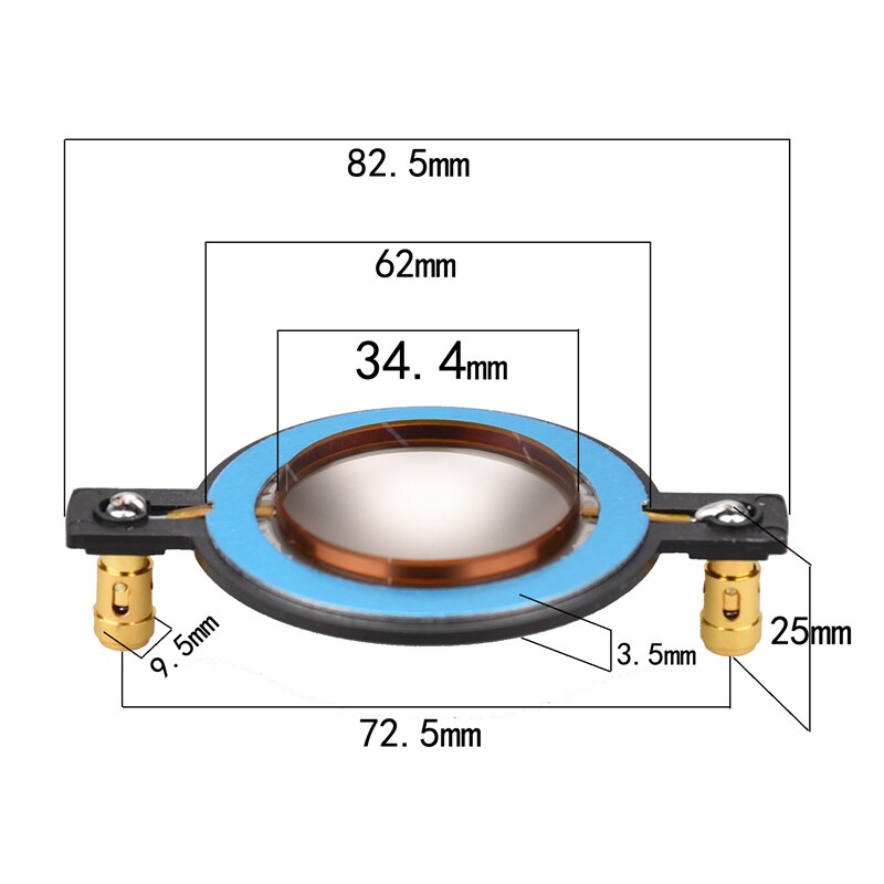 HIFIDIY LIVE 34.5 38 44.5 51.5 72 74 Core Tweeters Voice Coil Membrane Titanium Film Treble Speaker Repair accessories DIY Parts: 4 Pieces / 34.5