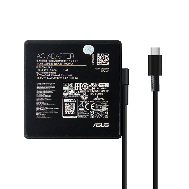 Original A20-100P1A 20V 5A 100W USB-C AC Adapter Laptop Charger For Asus UN5401UA UP5401EA UX325SA UX325UAZ UX3402ZA UX392FA