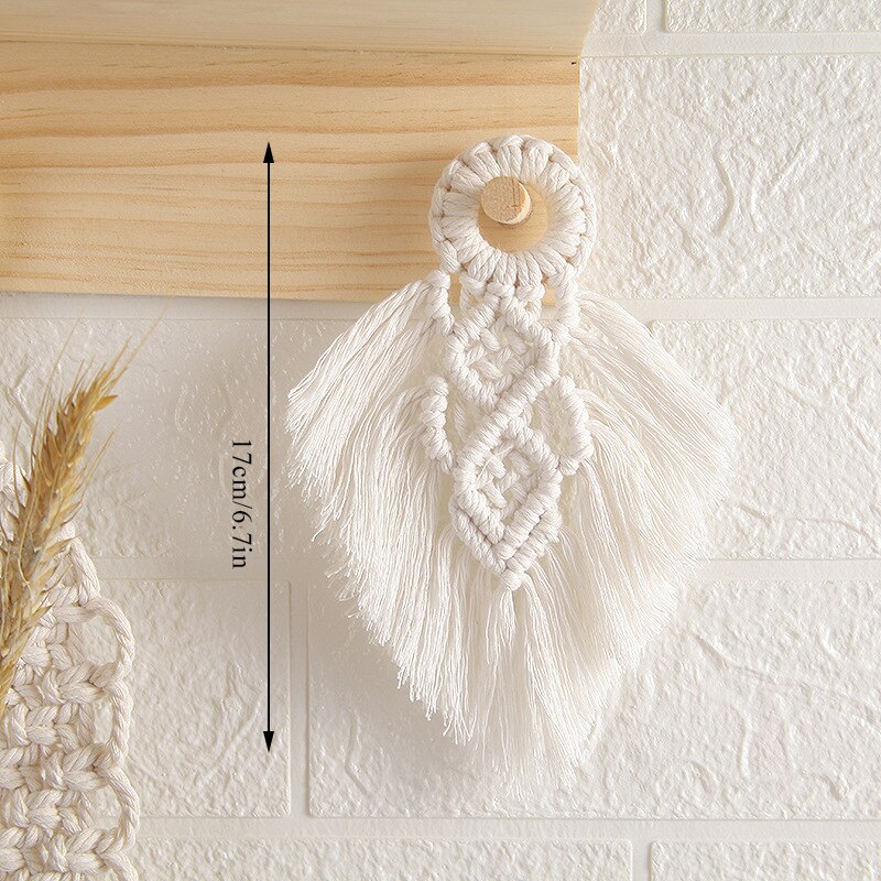 Colgante de pared de macramé para decoración del hogar, colgante tejido a mano para decoración de habitación de niñas, boda, , navidad