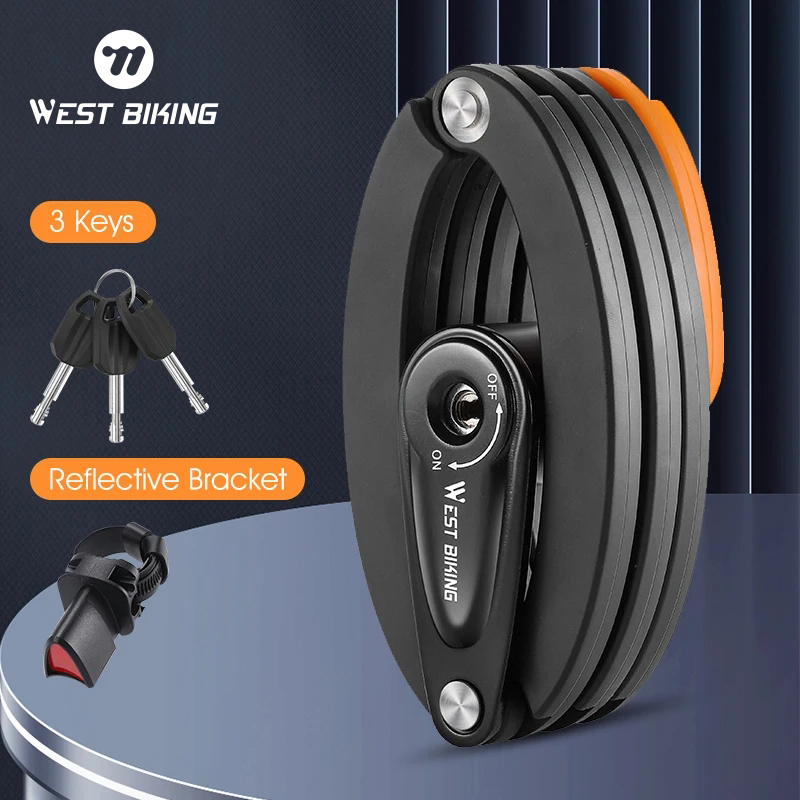 Serrature per bici pieghevoli lucchetto per bicicletta da strada MTB scooter antifurto ad alta sicurezza elettrico E-bicicletta lucchetto per catena da ciclismo accessori per bici