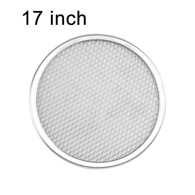 Nonstick bagegrej pizza pande aluminium pizza skærm til køkken restaurant pizza net aluminium fortykket pizza bageware net: 17 tommer