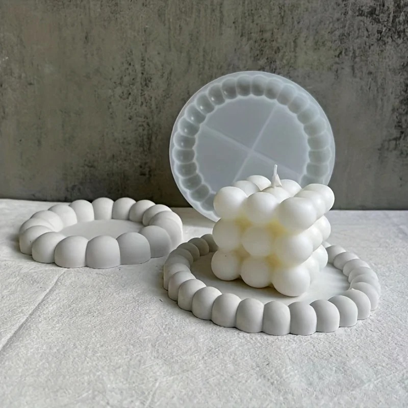 Bandeja de burbujas DIY, posavasos, molde de silicona, yeso, epoxi, hormigón, cemento, manualidades, , bandeja de almacenamiento de joyería, decoración del hogar