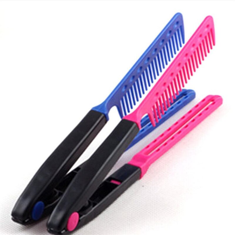 Flacher Kamm, Glättkamm, Salon-Haarbürste, Kämme, Friseur-Styling, Glätteisen, V-förmig, gerade, flauschig und glatt