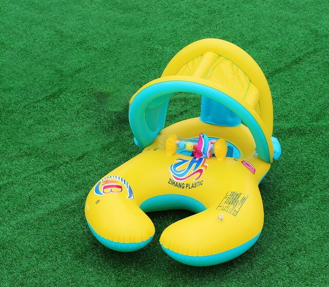 Ouder-kind Cirkel Moeder-Kind Dubbele Zwemmen Ring Baby Zwemmen Ring Babysitting Ring Drijvende Rng Reddingsboei Onderarm ring: yellow daipeng