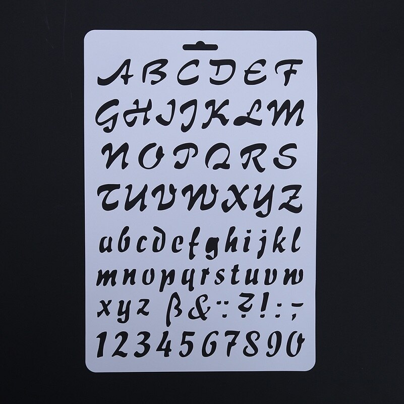 Juego De 42 Plantillas De Plástico Conectables - Letras, Números Y Símbolos, 12.7 Cm, Para Dibujo Y Manualidades