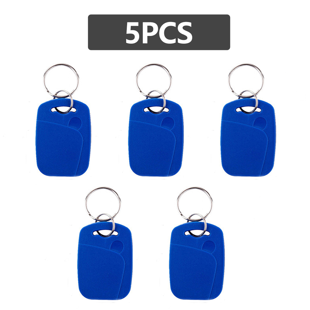 Llaveros RFID NFC con Chip Dual regrabable, 13,56 Mhz, 125Khz, Gen1, UID, T5577, 5 unidades por lote: Azul cielo