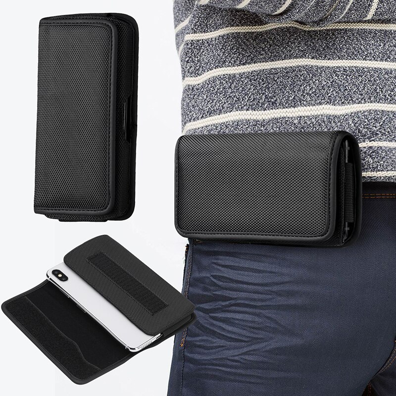 Telefoon Pouch Opknoping Holster Holder Taille Packs Riem Clip Pouch Case Oxford Doek Pakket Mobiele Heuptas Riem Kleine portemonnee