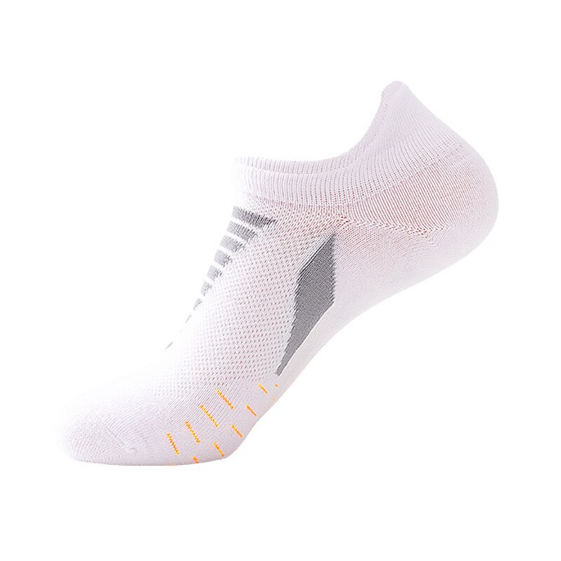 Calcetines atléticos de nailon para hombre, medias deportivas de secado rápido, transpirables, para exteriores, baloncesto, bicicleta, correr, Verano: White