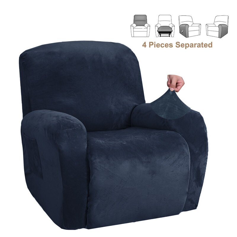 Moderno Sillón Reclinable Eléctrico De Cuero Blanco Con Rpaldo Alto Y