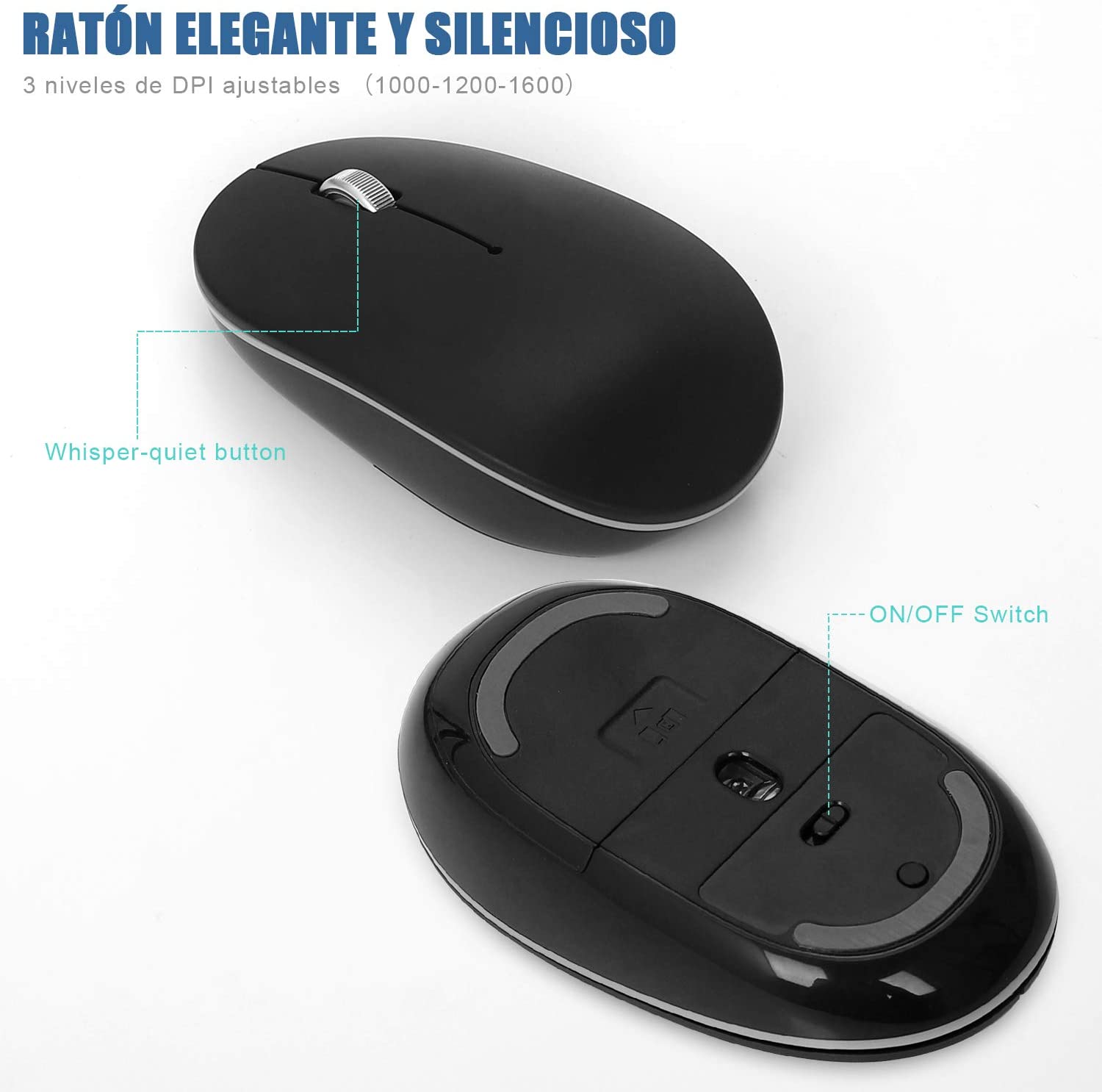 Tastiera e mouse wireless IBERA; Tastiera wireless QWERTY spagnola tastiera numerica ergonomica; Compatta; Ergonomica; Full size, 2.4G; WiFi wireless USB mouse mat tastiera PC key per mac windows 7;8;10/2000 ;XP