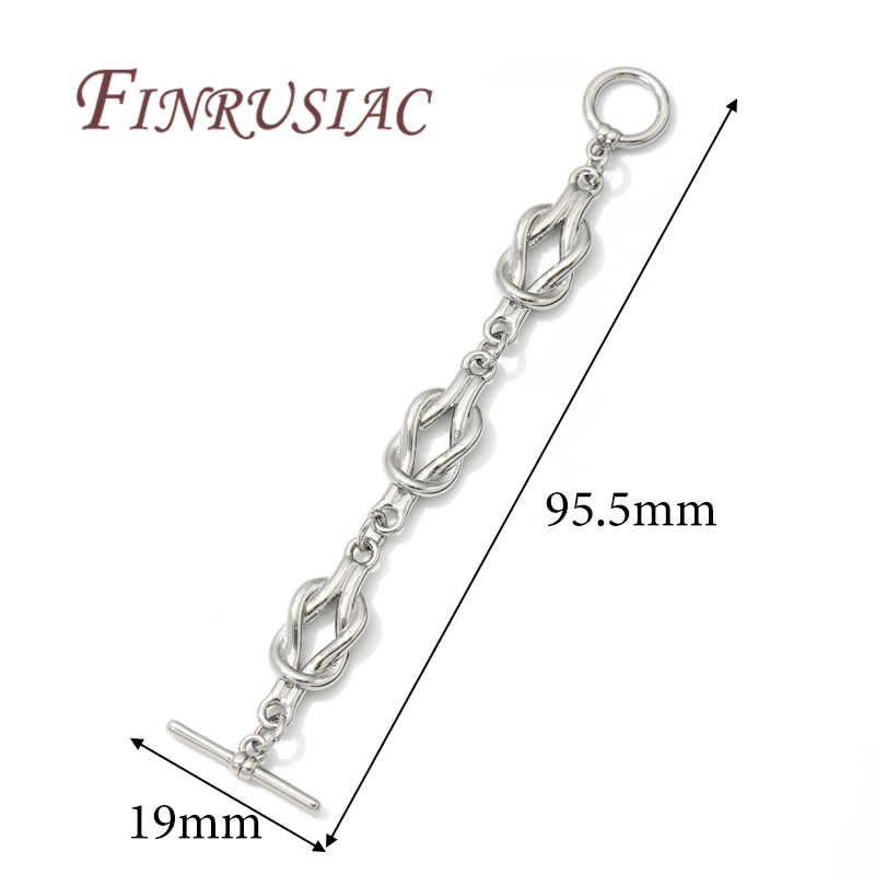 Cierre OT chapado en oro Real de 18K, cierre de palanca para joyería, pulseras, accesorios, conectores para joyería, suministros de joyería DIY: 14 mm / Blanco