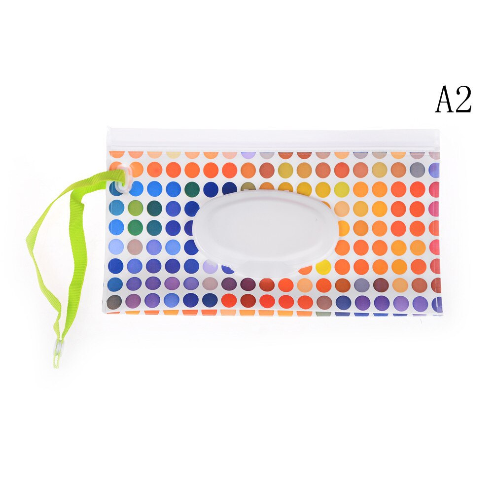 Milieuvriendelijke Natte Doekjes Tas Dragen Clutch En Schoon Doekjes Draagtas Clamshell Cosmetische Pouch Snap-Strap Doekjes container: 2