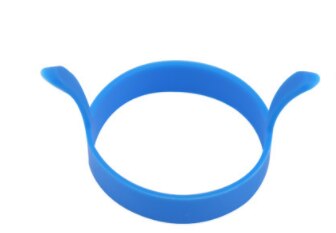 Egg Ring Non-stick Silicone Round Egg Ring Pancake Mold Reusable Silicone Non-stick Pancake Machine Egg Ring Machine (1PCS): 3pcs blue