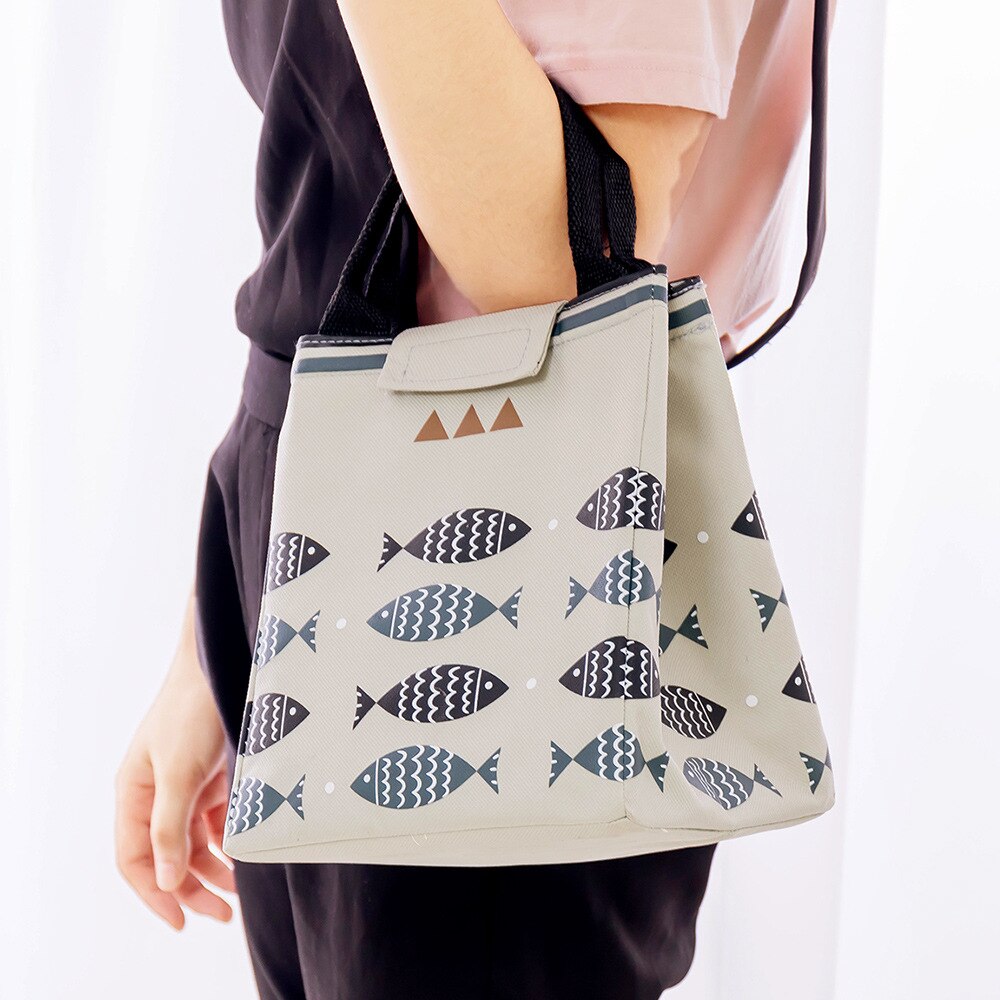 Functionele Patroon Cooler Lunchbox Draagbare Geïsoleerde Polyester Lunch Tas Thermische Voedsel Picknick Lunch Tassen Voor Vrouwen Kids