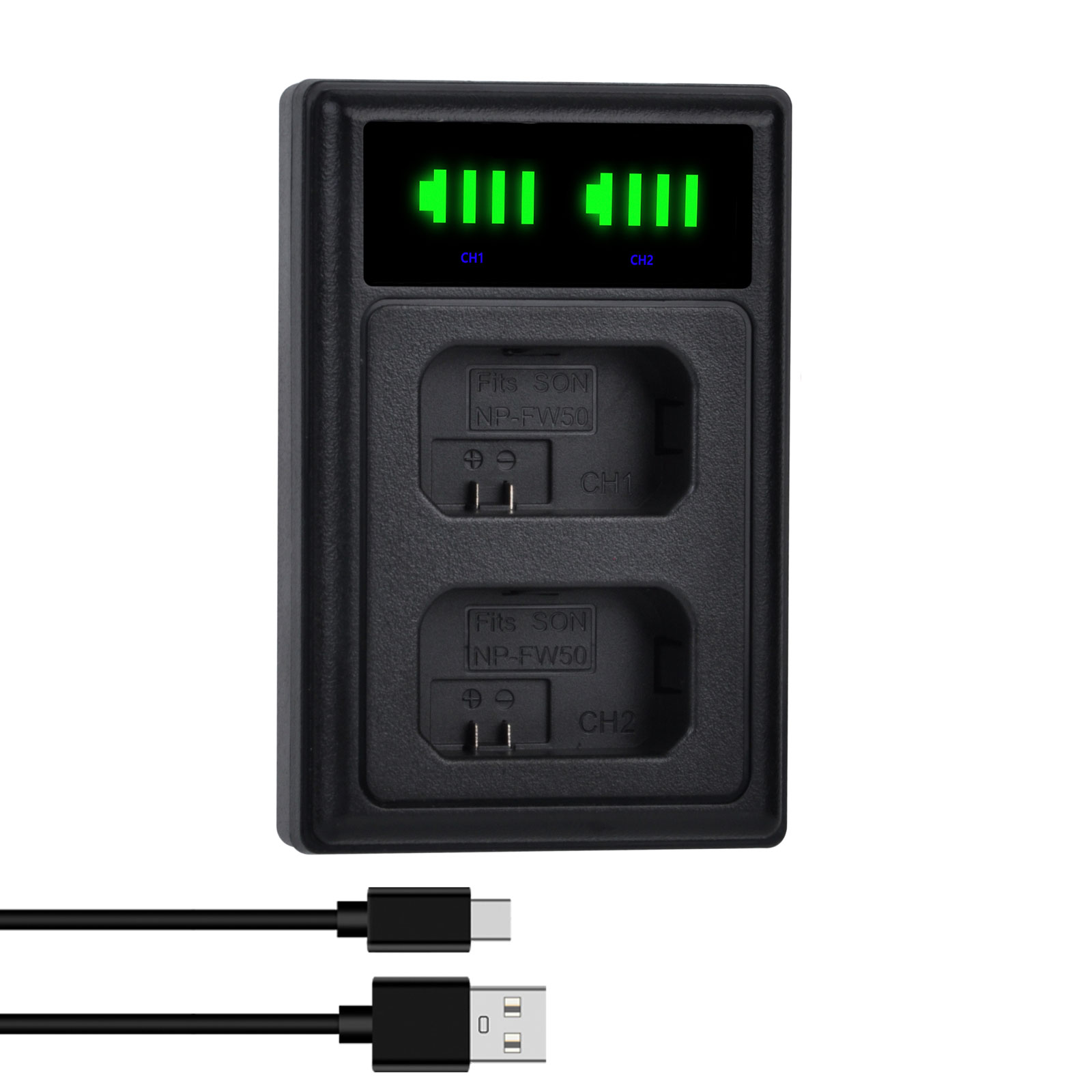 NP-FW50 Battery for Sony ZV-E10 ZVE10 Alpha a6500 a6300 a6000 a5000 a3000 NEX-3 a7R, USB Charger for NPFW50: Other