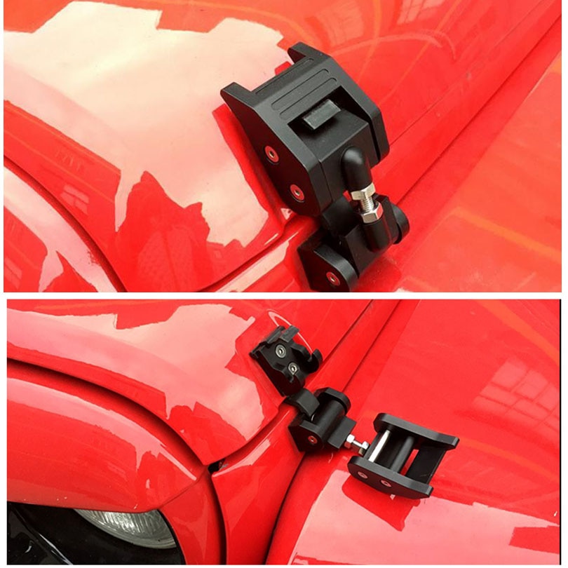 Metal Engine Hood Latch Lock Catches Kits for Jeep Wrangler JK Unlimited Rubicon