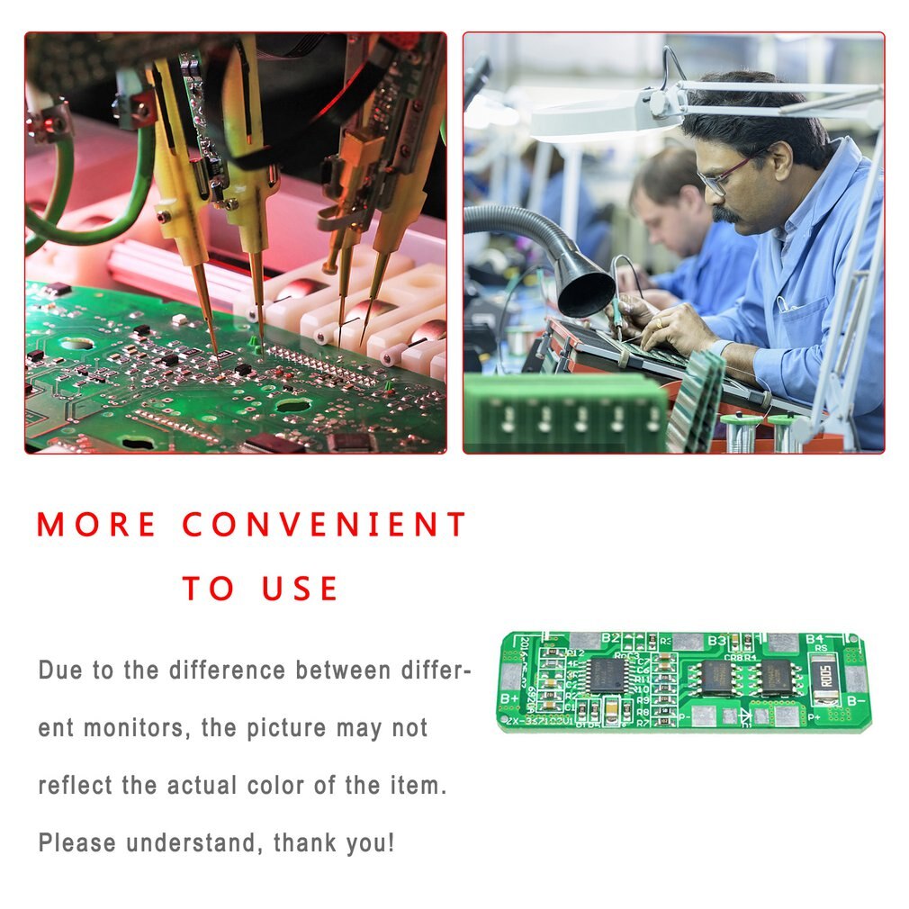 4S 4A-5A 18650 Lithium Batterij Bescherming Boord 4-Pack Bms Pcb 4.25-4.35V 2.3-3.0V 4A-5A Pcb Bms Bescherming Boord