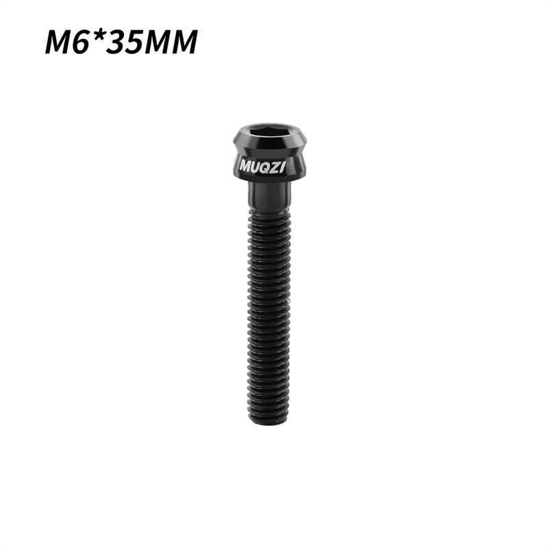 MUQZI Titanschrauben M6 * 30 MM M6 * 35 MM Headset-Kappenschraube MTB Rennrad Ultraleichte Titan-Vorbauschraube Fahrradzubehör: Brown