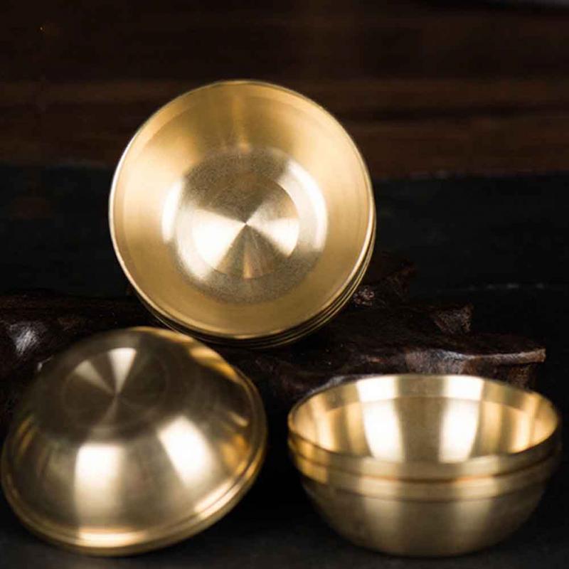 7pcs Tibet Tibetan Buddhist Supplies Water Offering Bowl Container Copper Craft