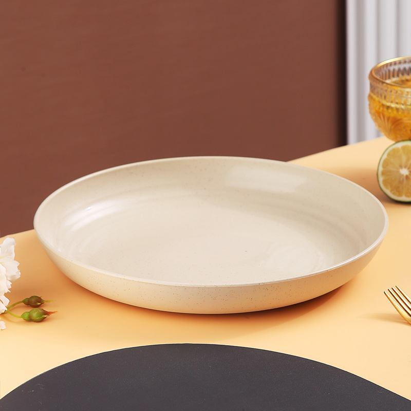 Inyahome onbreekbare dinerborden, herbruikbare borden voor de kantine, geschikt voor vaatwasser en magnetron, gemakkelijk schoon te maken, bpa-vrij, rood.: Zilver / 6 inch
