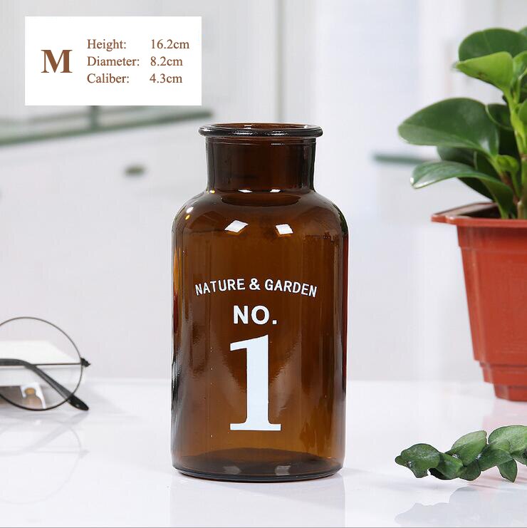 Nordisk dekorasjon tilbehør til hjemmet moderne glassvase til blomster vaser til hjemmet juledekorasjoner til hjemmet: M nr .1