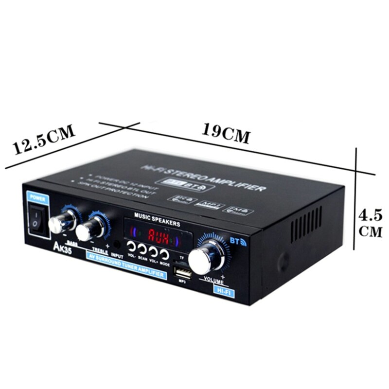 110V/220V 400W + 400W Mini 2,0 Kanal Digital Verstärker Bluetooth 5,0 Empfänger USB Musik Spieler Stereo Heimat/Auto/Marine Audio- Ampere