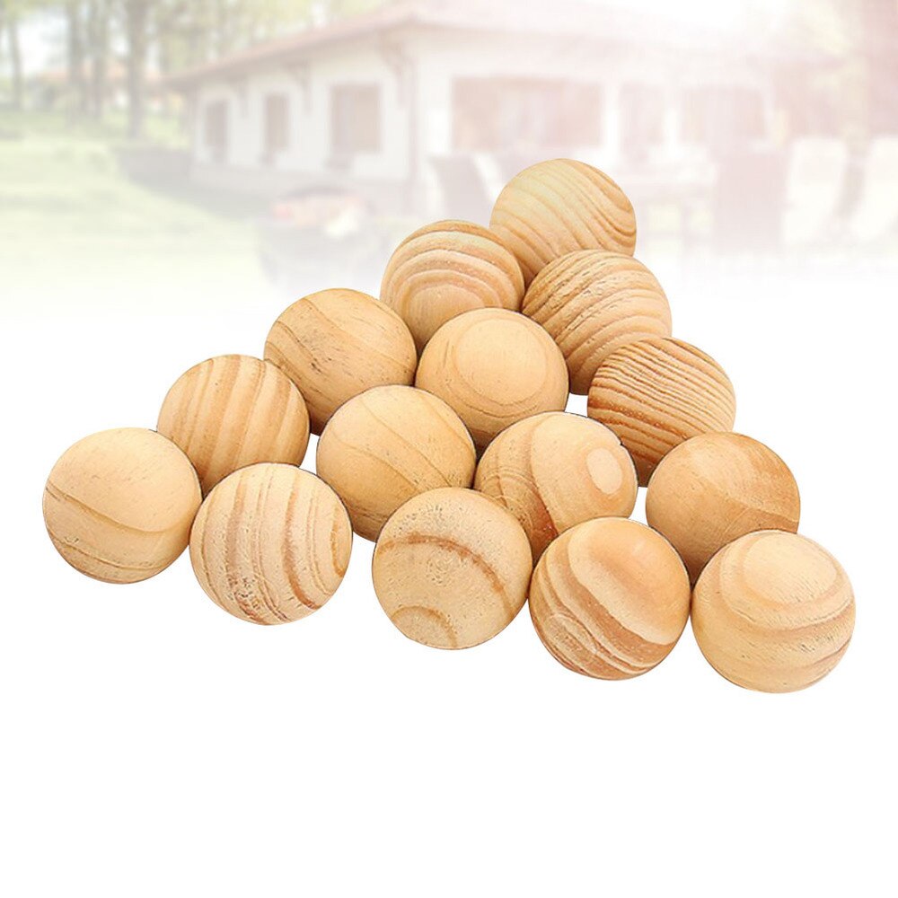 100 stuks natuurlijke cederhouten ballen kamferhouten ballen mottenwerend voor laden, opbergdozen en kasten: Default Title