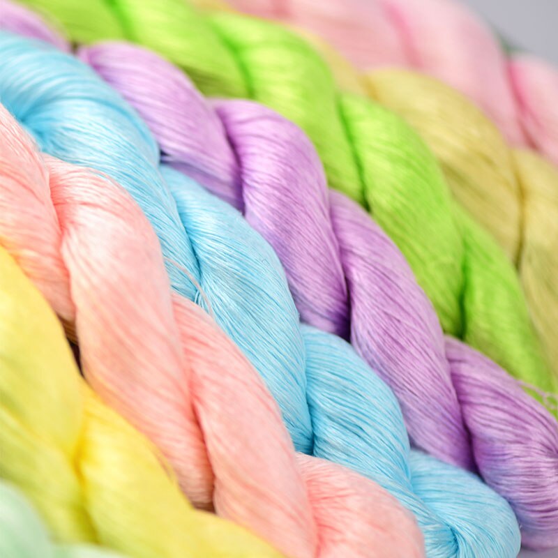 silk embroidery thread / 100% silk thread /hand embroidery embroider cross stitch/Makaron colors/8 pure colors