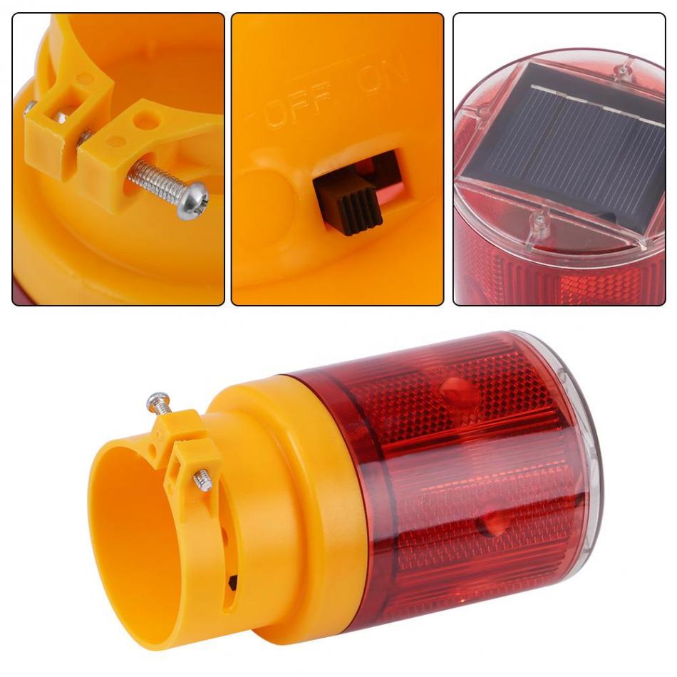 Luz de advertencia Solar roja y amarilla, luces LED de navegación, Flash de emergencia para barco, lámpara de alarma de iluminación para Advertencia de tráfico