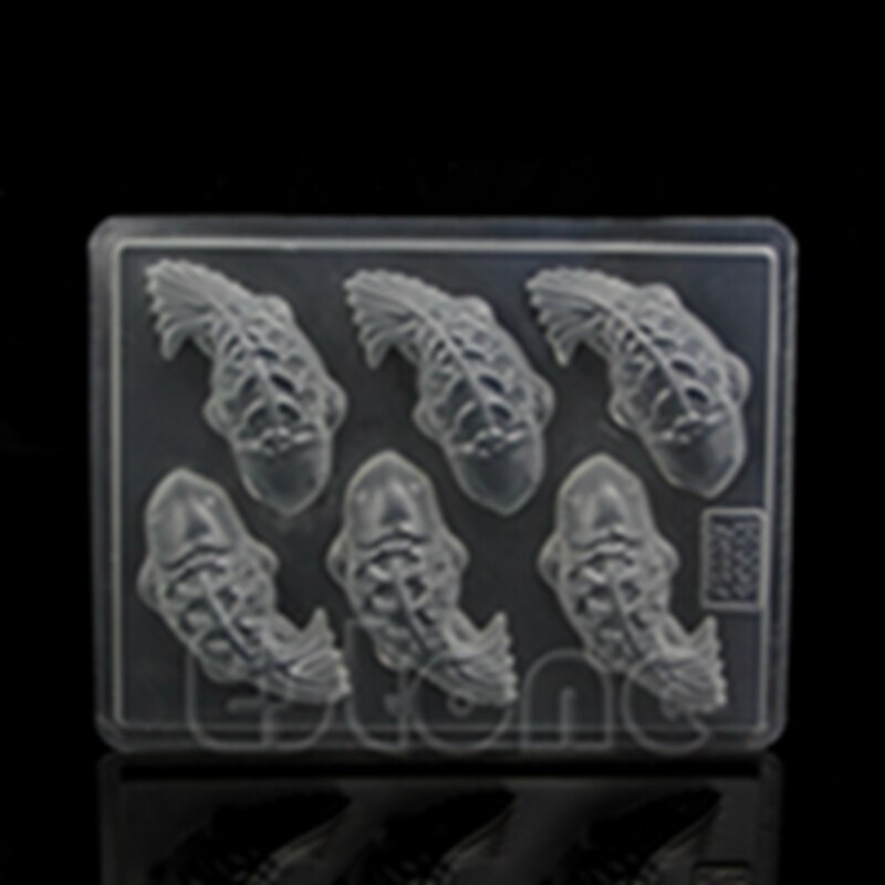 3D Koi Fisch Kunststoff Kuchen Schokolade bilden Gelee Handgemachte Zucker Schimmel DIY 72XF: 6 Fisch
