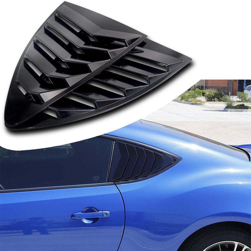 Rear Quarter Window Louvers Spoiler Panel for Scion FRS for Subaru BRZ for Toyota 86 GT86 ABS Stickers