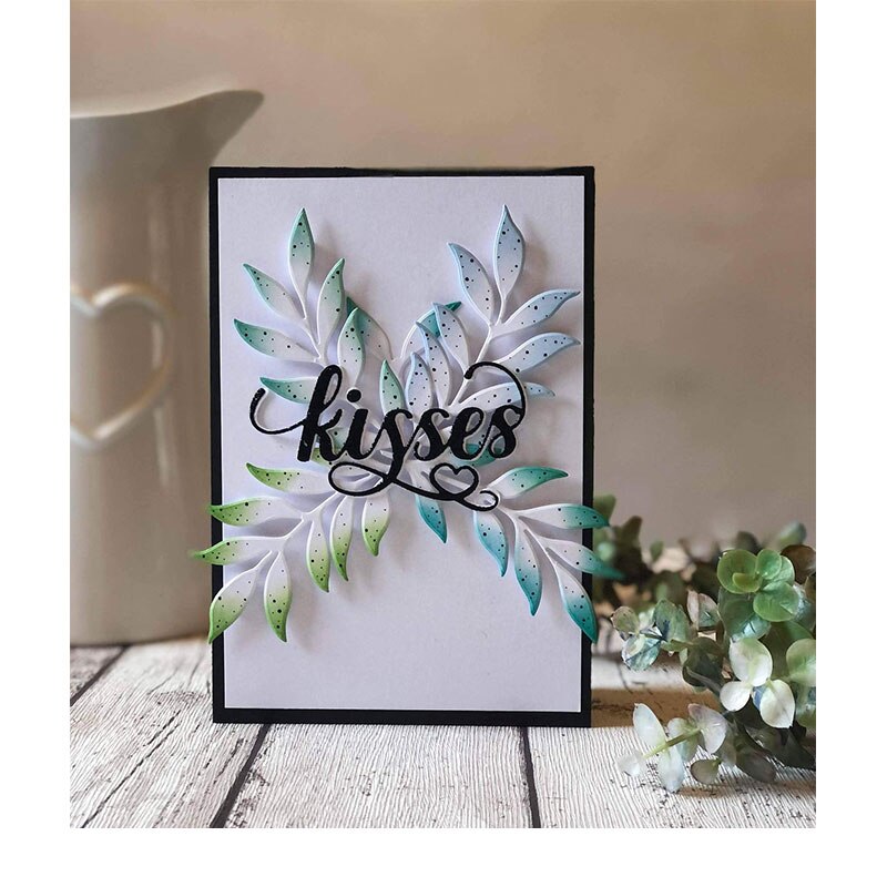 Miłość rośliny wodne rośliny wodne liście 2021 wykrojniki księga gości Dariy dekoracje szablon szablon robić wytłaczania DIY kartka z życzeniami