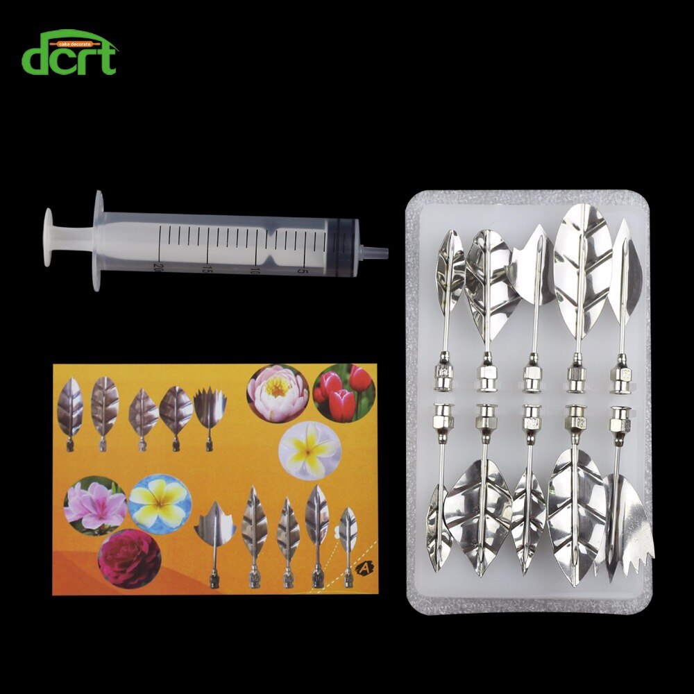 11Pcs/Set 3D Jelly Flower Shape Art Tools Tulip Nozzles Gelatin Art Tool Jello Nozzles Pastry Tips Cake Baking Tools