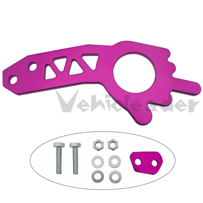 Universele Auto Achter Trekhaak Aluminium Achter Trekhaak Auto Trekband/Tow Touwen/Haak Bumper Trailer haak Trekgereedschap: Lavendel