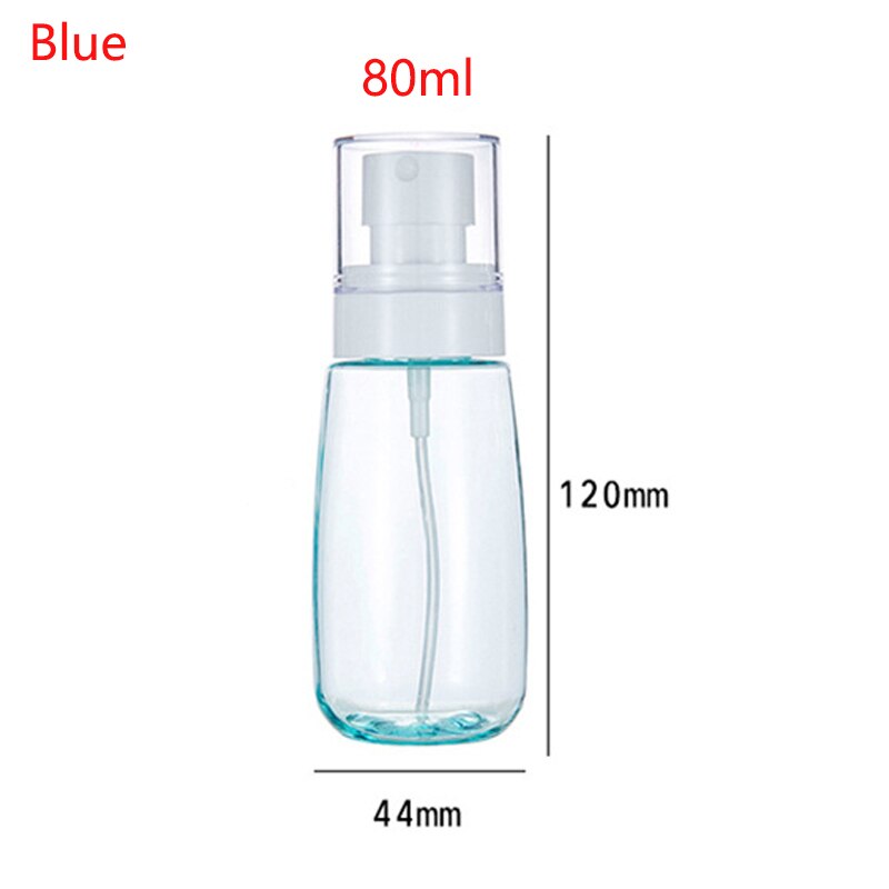30/60/80Ml Draagbare Parfum Spray Fles Plastic Hervulbare Parfumflesjes Transparante Lege Spray Fles Cosmetische Container: Blue 80ml
